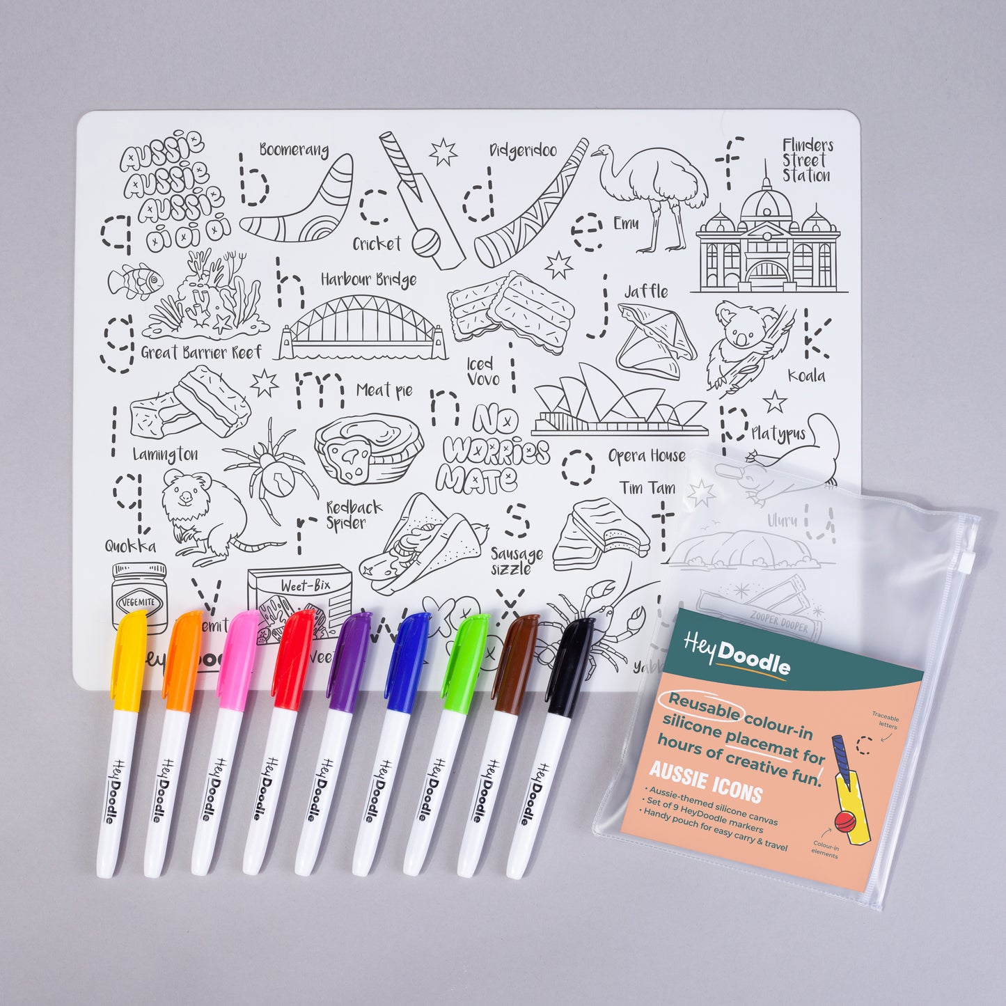 HEY DOODLE: Washable Colouring Silicone Mat