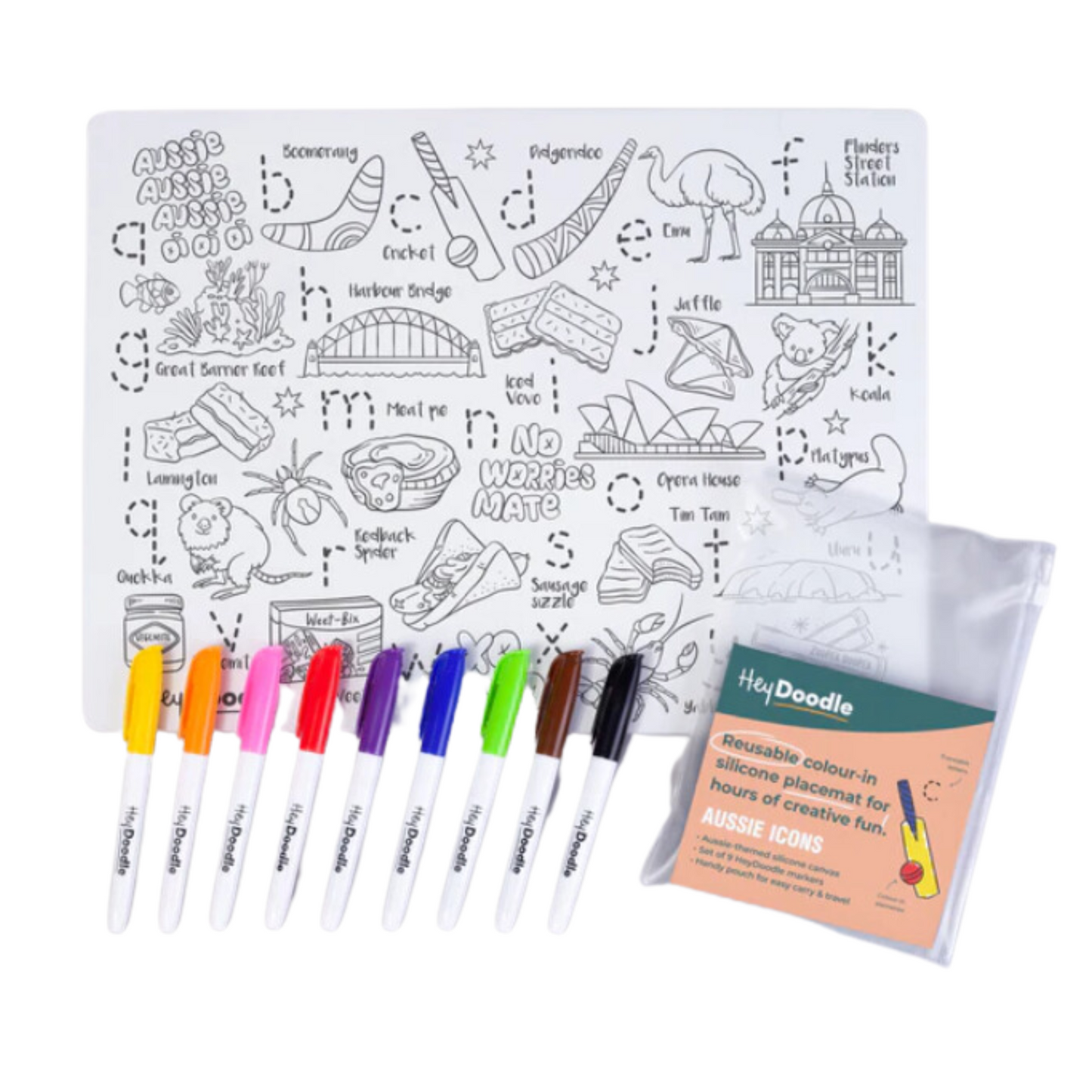 HEY DOODLE: Washable Colouring Silicone Mat